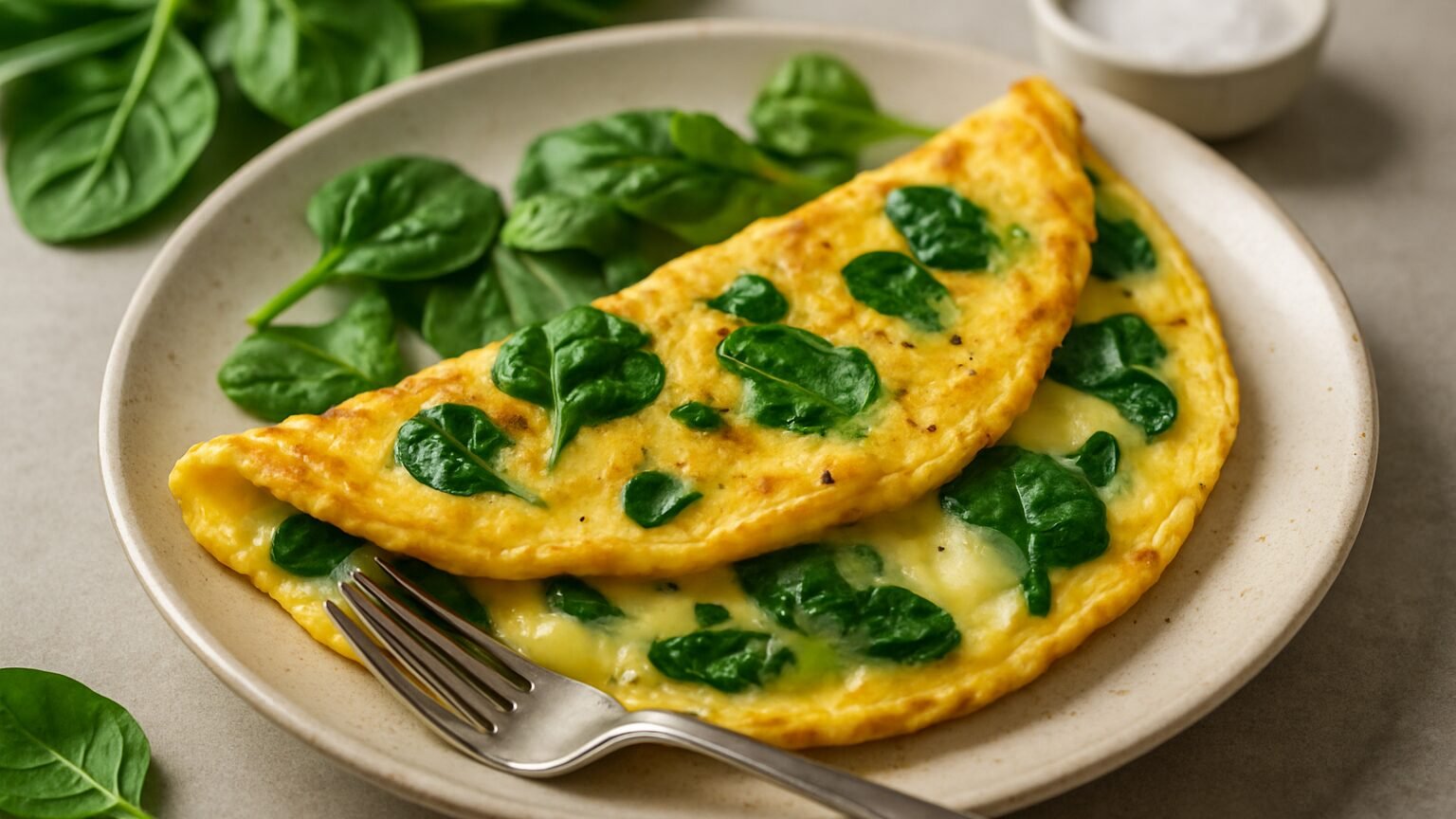 Omelete de Espinafre com Queijo: Sabor e Nutrição em Cada Garfada!