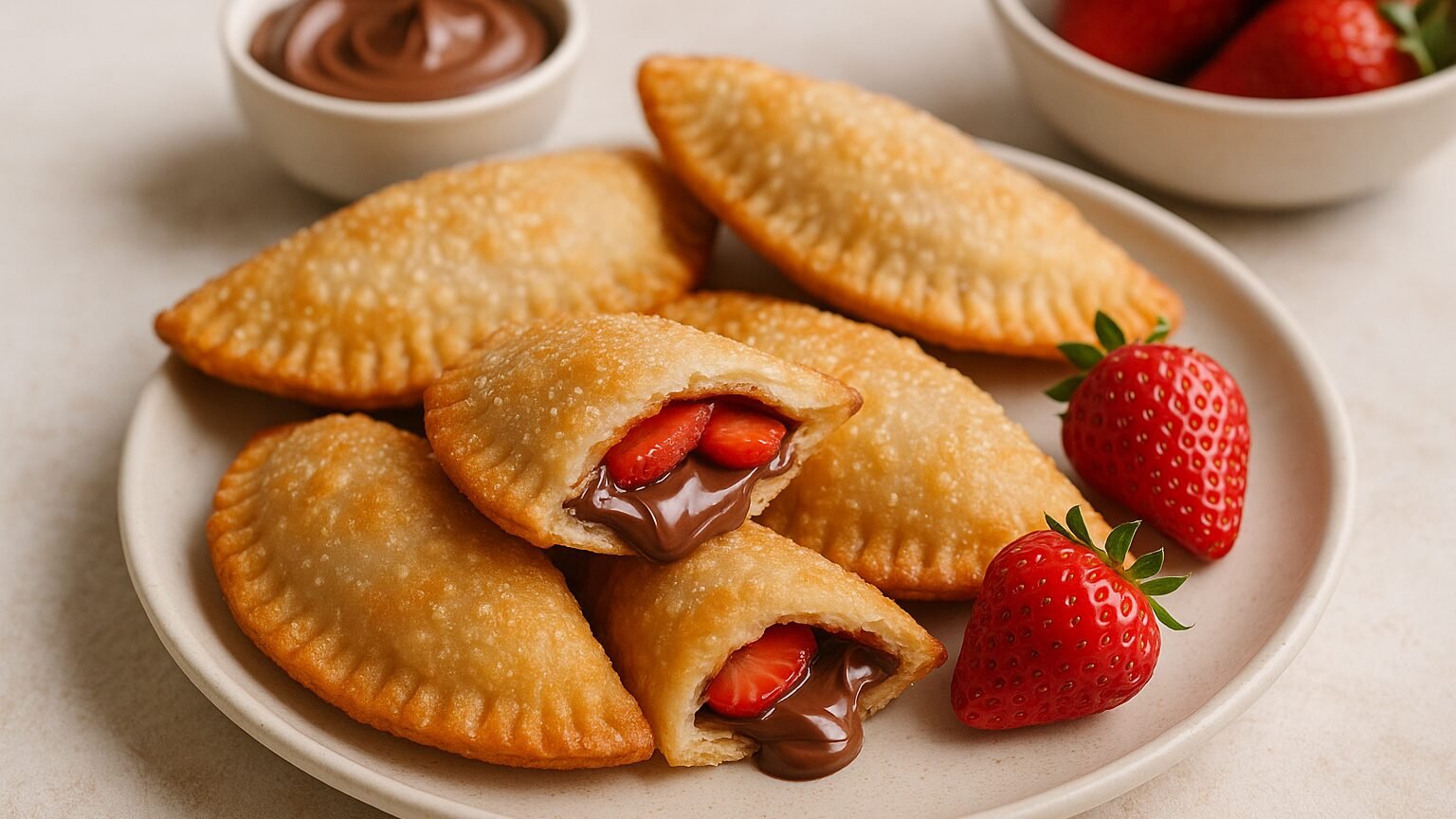 Pastéis fritos de Nutella e morango: receita fácil e deliciosa