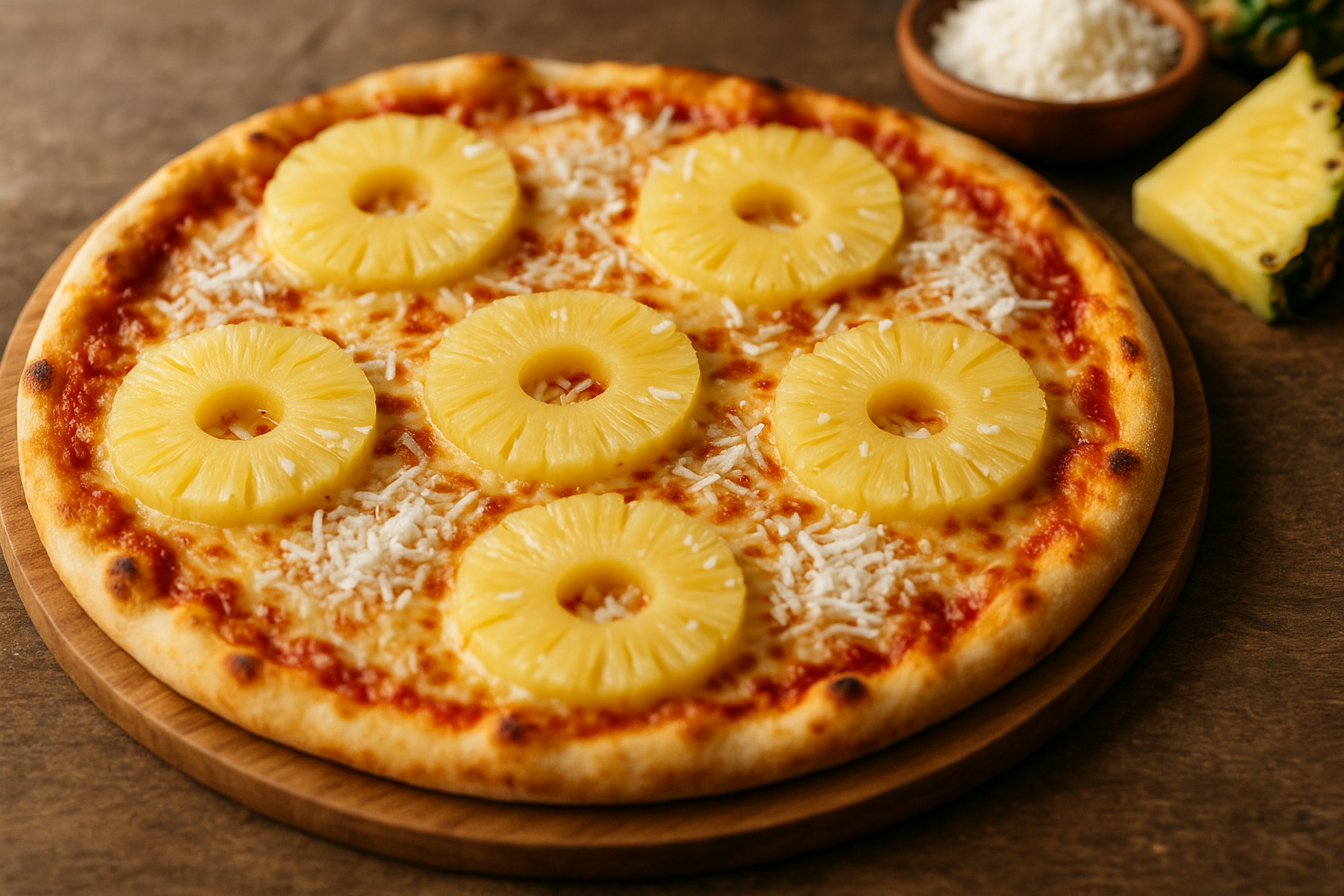 Pizza de abacaxi com coco pronta em 30 minutos e fácil de fazer 1 Pizza de Abacaxi com Coco: Uma Explosão de Sabor Tropical!