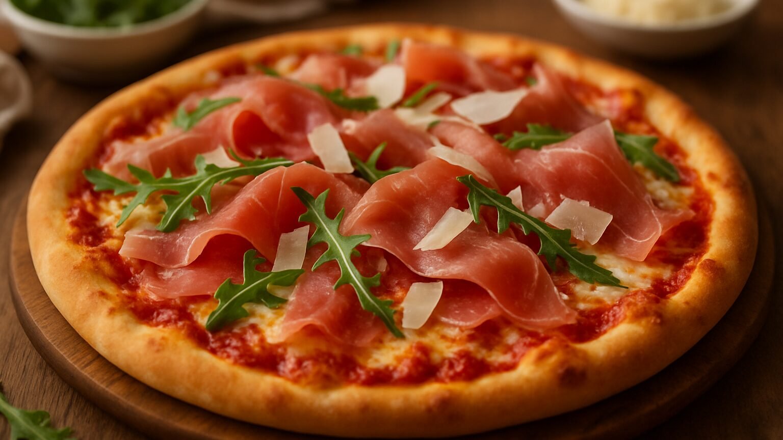 Pizza de Presunto Cru com Parmesão: Uma Delícia Irresistível! 2 Pizza de Presunto Cru com Parmesão: Uma Delícia Irresistível!