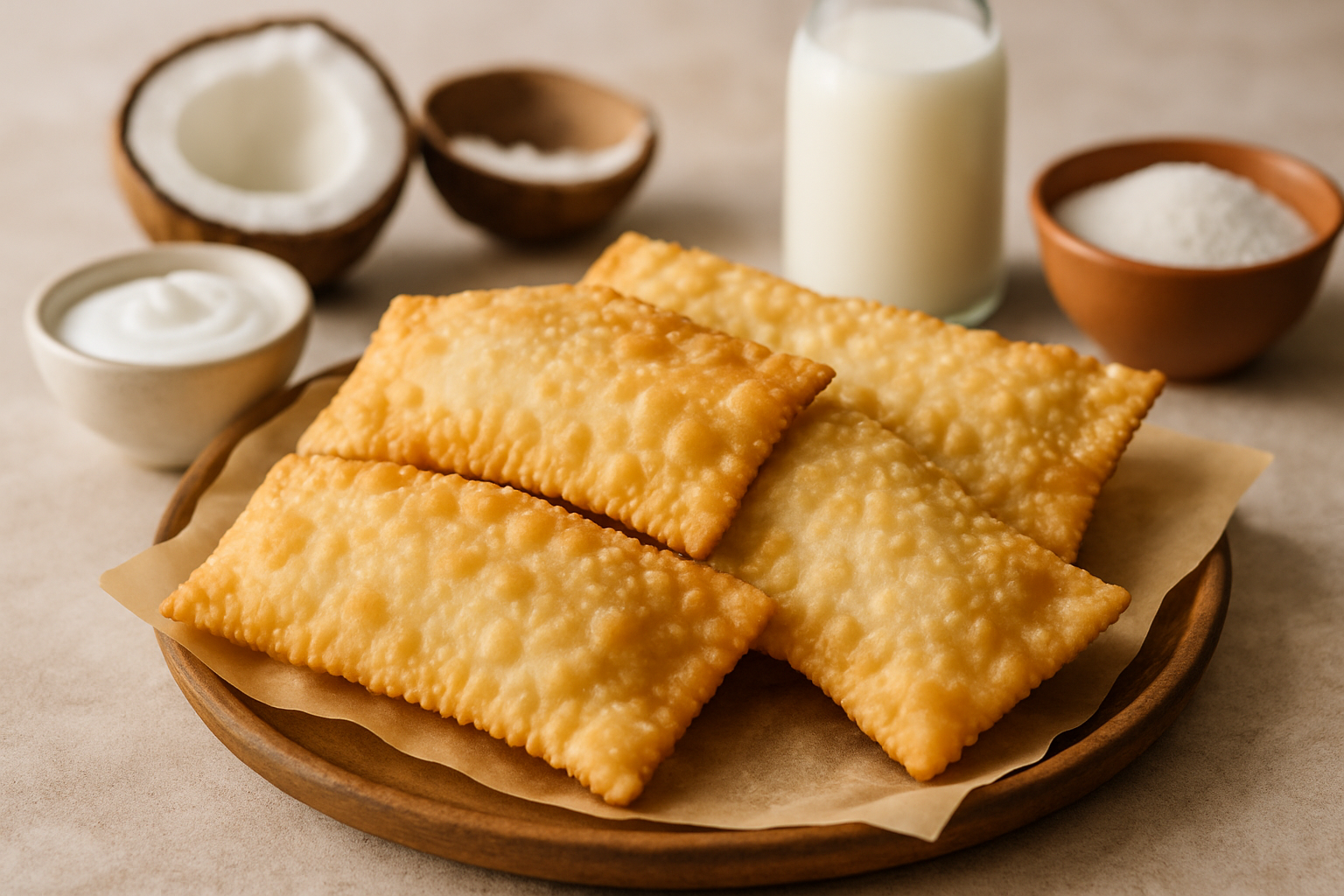 Receita fácil de pastel frito com leite e coco irresistível 1 Receita fácil de pastel frito com leite e coco irresistível