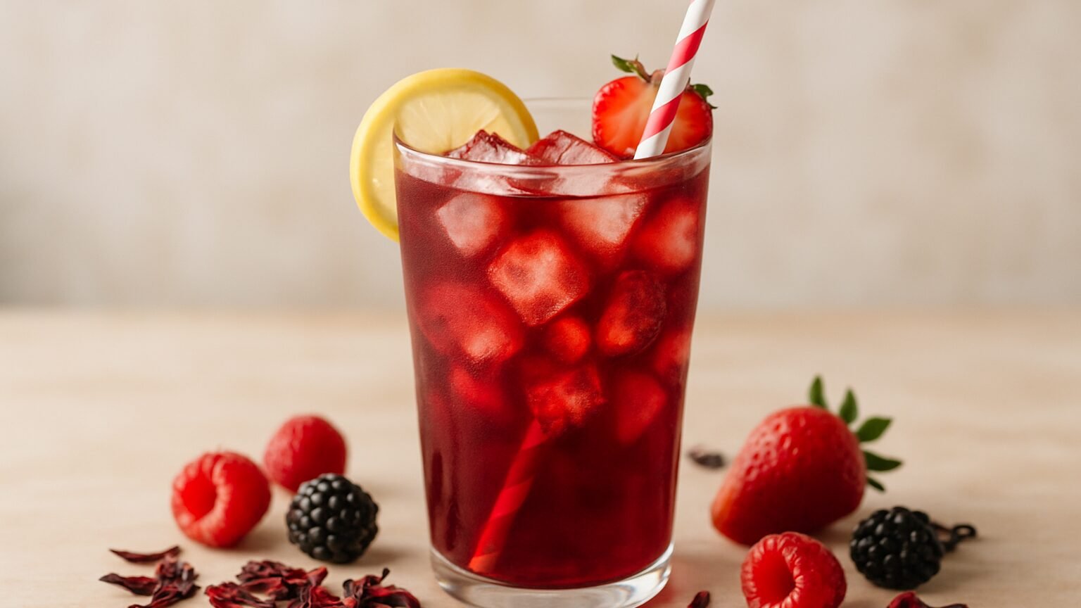 Refresque-se com o Delicioso Chá Gelado de Hibisco com Frutas Vermelhas! 2 Refresque-se com o Delicioso Chá Gelado de Hibisco com Frutas Vermelhas!