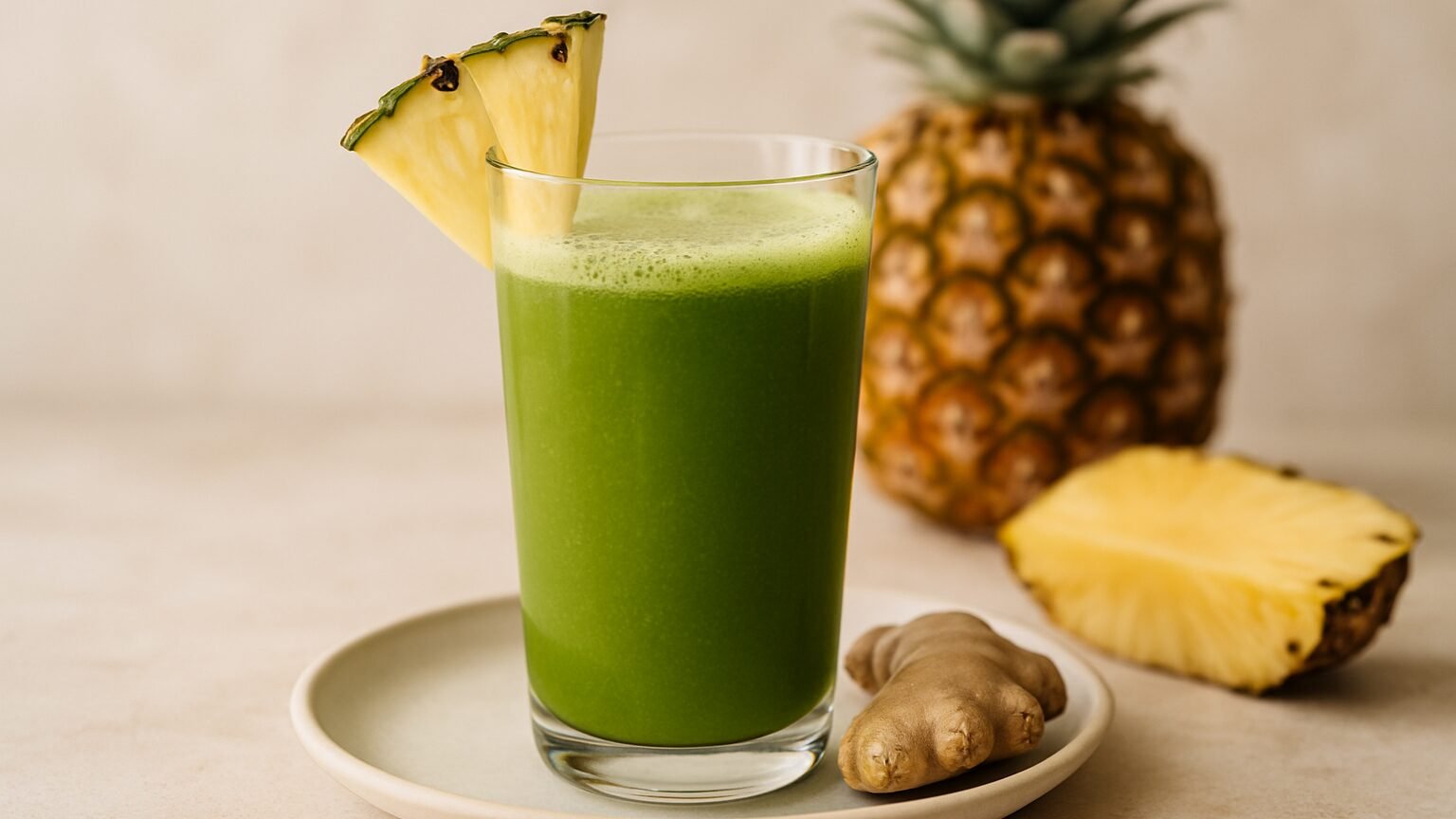 Refresque-se com o Suco Detox de Abacaxi com Gengibre!