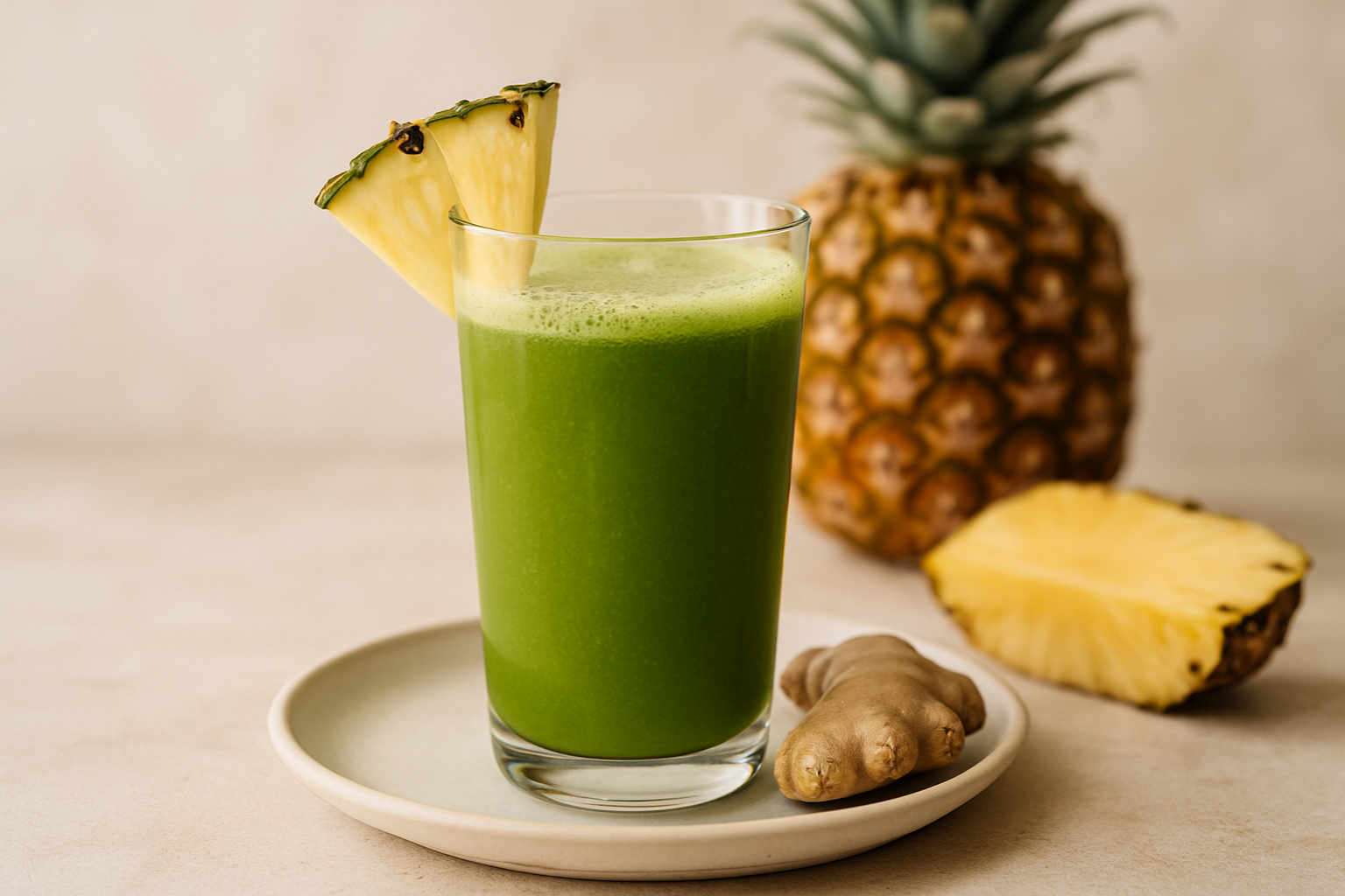 Refresque-se com o Suco Detox de Abacaxi com Gengibre!