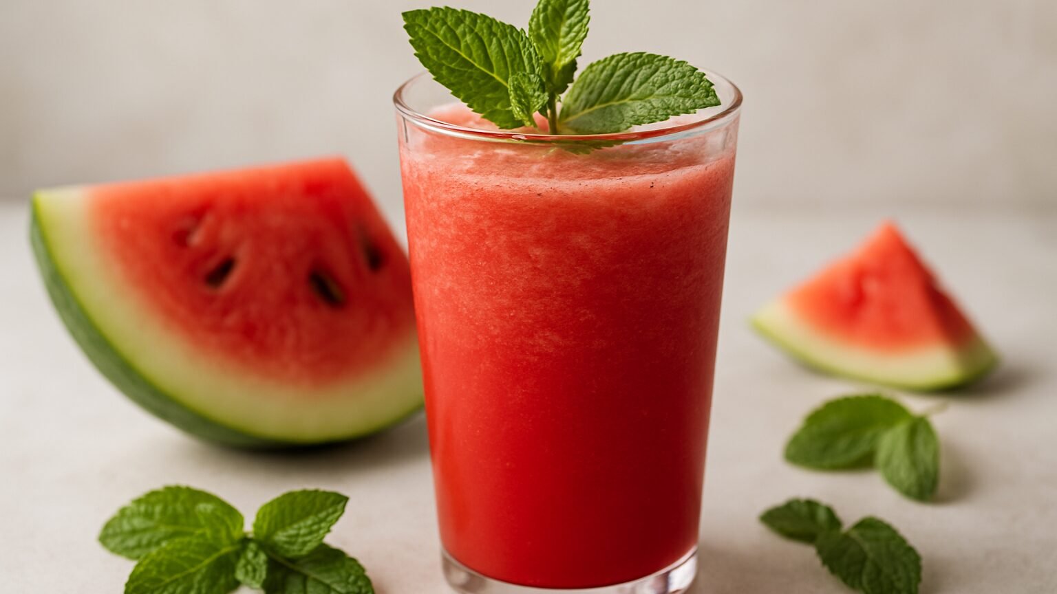 Refresque-se com o Suco Detox de Melancia com Hortelã!