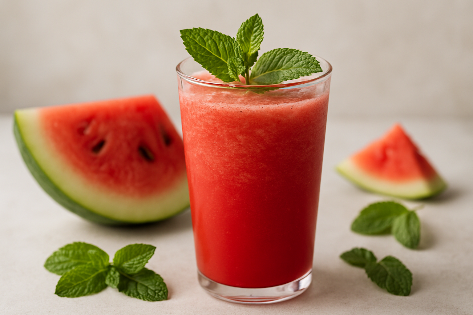 Refresque-se com o Suco Detox de Melancia com Hortelã!