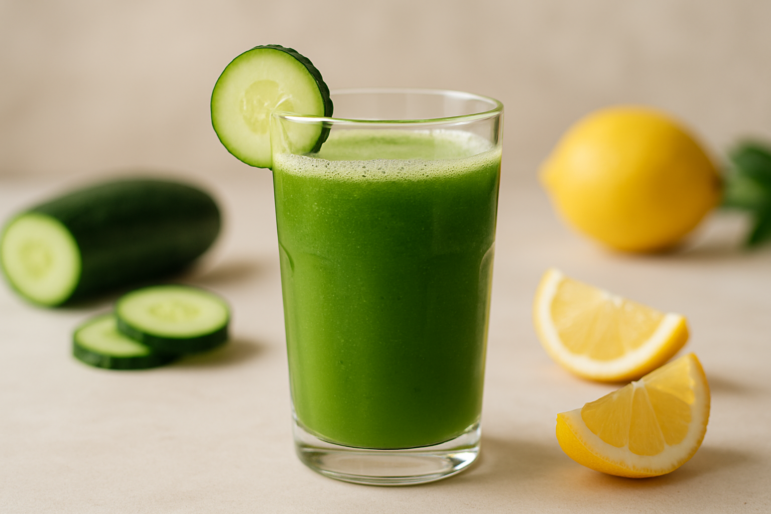 Refresque-se com o Suco Detox de Pepino com Limão! 1 Refresque-se com o Suco Detox de Pepino com Limão!