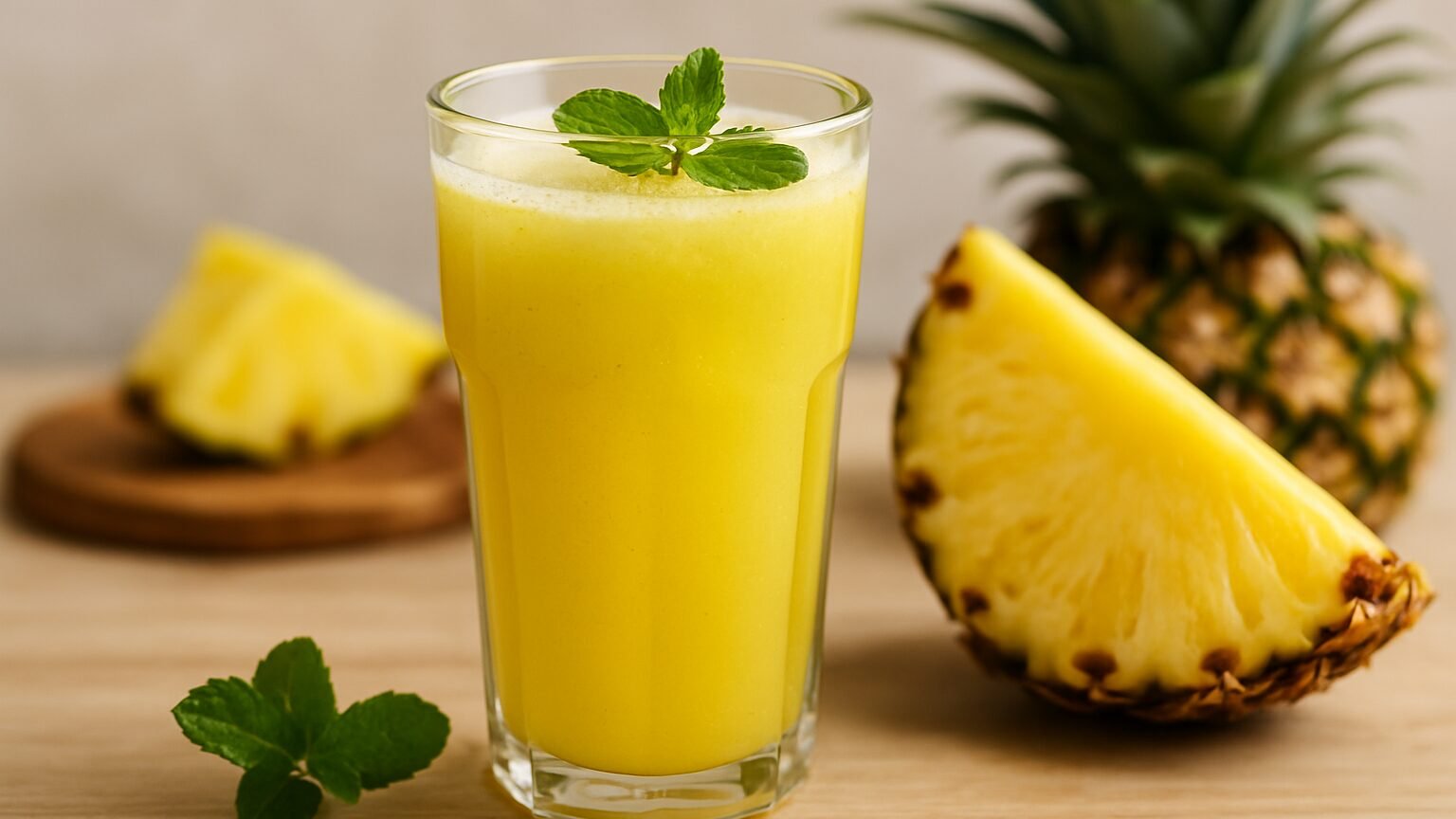 Refresque-se com um Delicioso Suco de Abacaxi com Hortelã