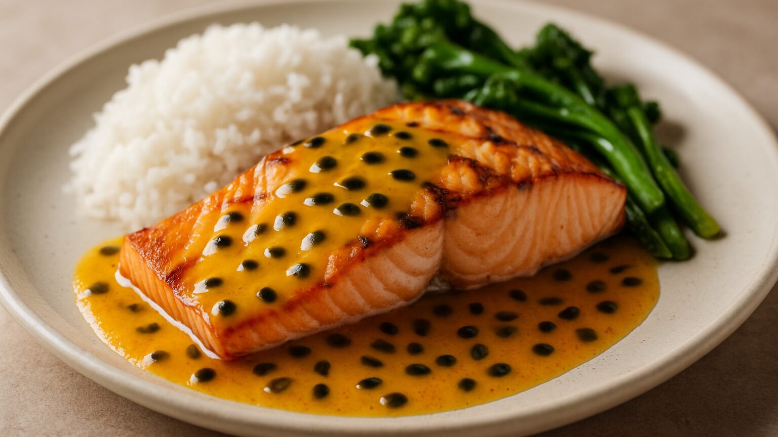 Salmão Grelhado com Molho de Maracujá: Uma Explosão de Sabores!