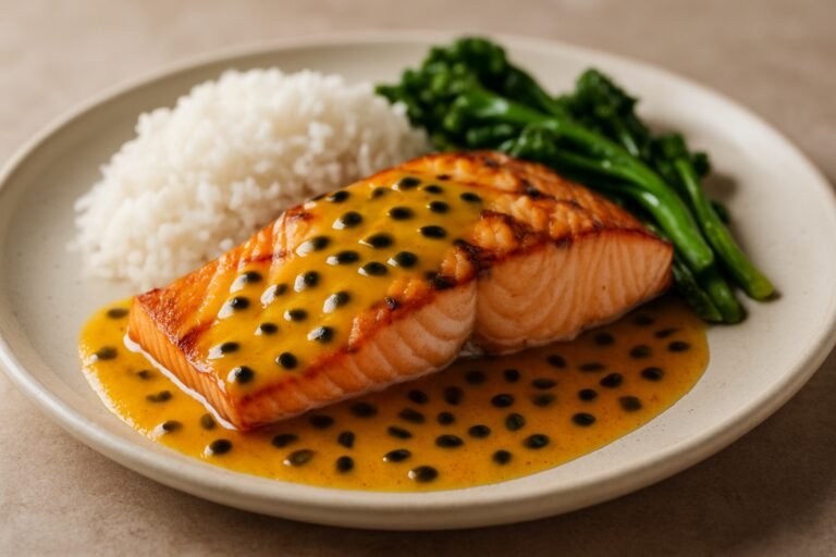 Salmão Grelhado com Molho de Maracujá: Uma Explosão de Sabores!
