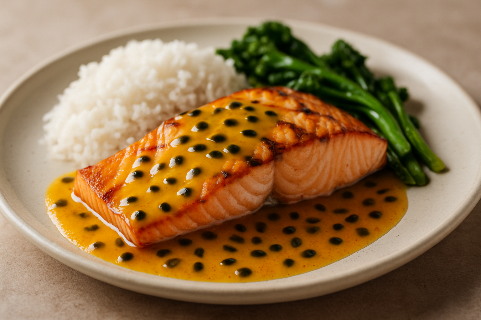 Salmão Grelhado com Molho de Maracujá: Uma Explosão de Sabores!