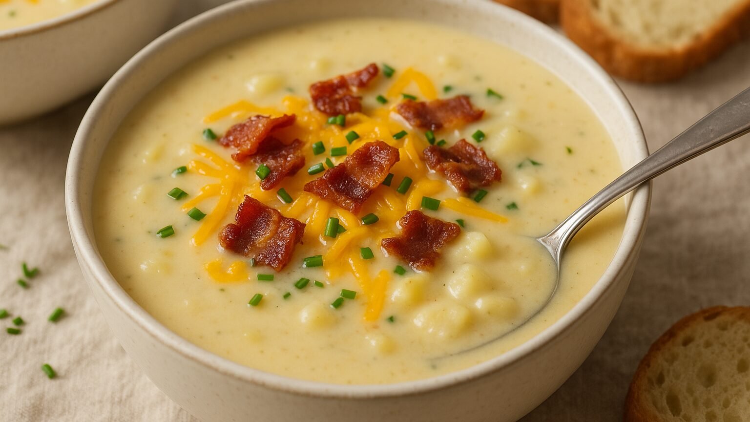 Sopa de Batata com Queijo Derretido: Conforto em Cada Colher!