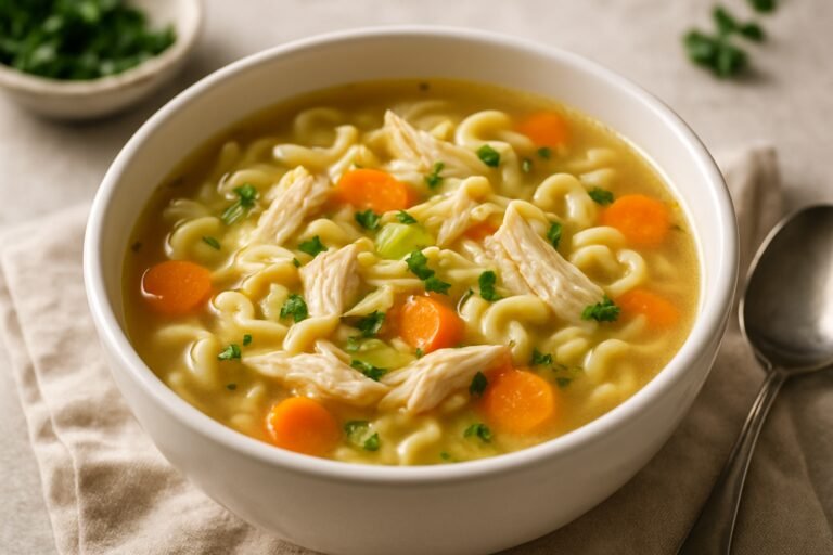 Sopa de Frango com Macarrão: Conforto em Cada Colher!