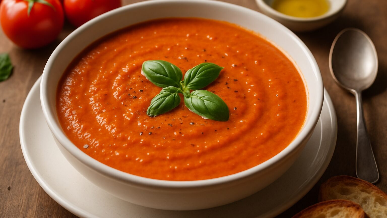 Sopa de Tomate Caseira Estilo Restaurante