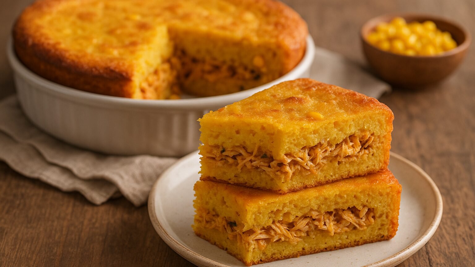 Torta Salgada de Milho Verde com Frango: Sabor e Praticidade!