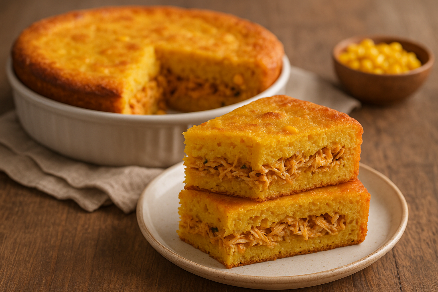 Torta Salgada de Milho Verde com Frango: Sabor e Praticidade!