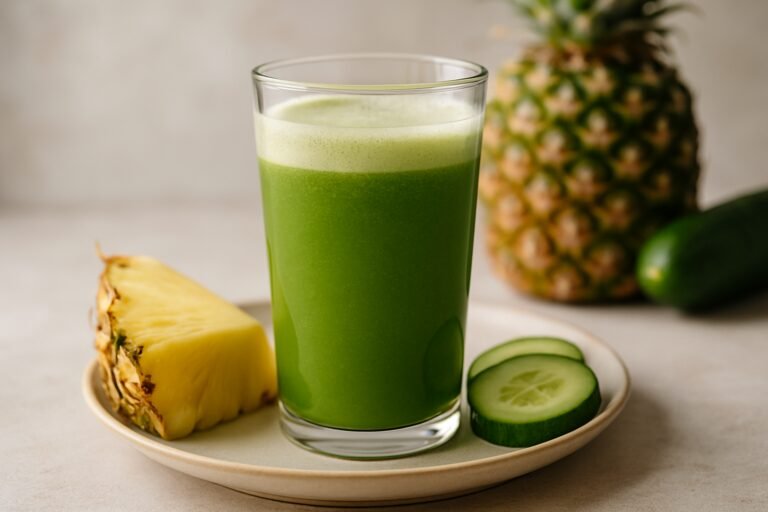 Suco detox com abacaxi e pepino em 10 minutos