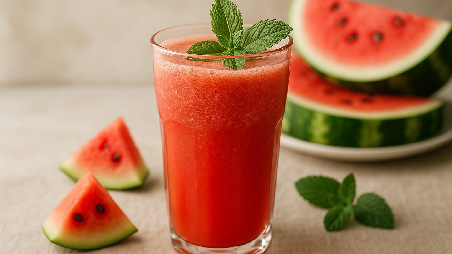 Suco detox de melancia que combate inchaço em 10 minutos