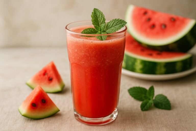 Suco detox de melancia que combate inchaço em 10 minutos